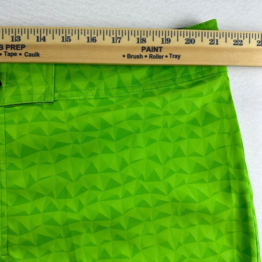 Under Armour Mens 42 Heat Gear‎ Board Shorts Lime Green Geometric Triangle Swim